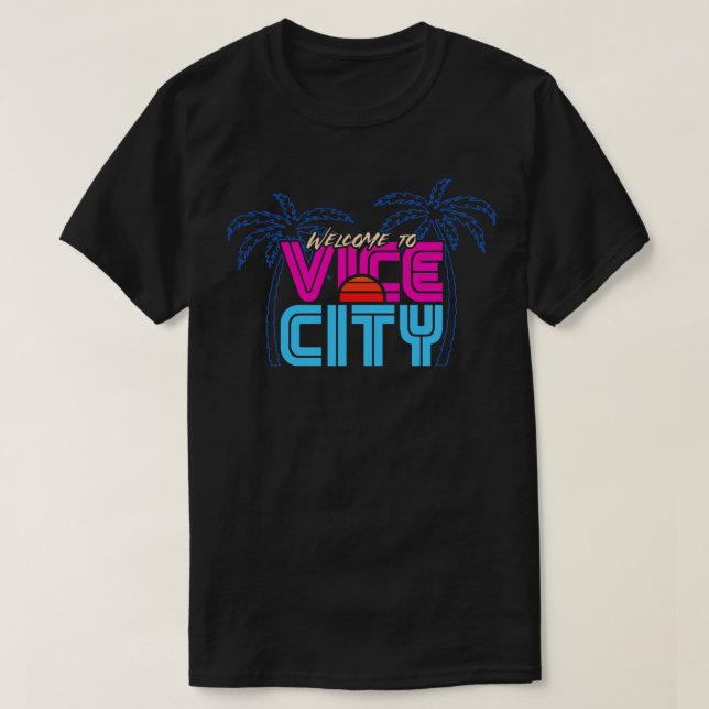 Camiseta Bienvenidos A La Ciudad Del Vicio (Diseño del anverso)