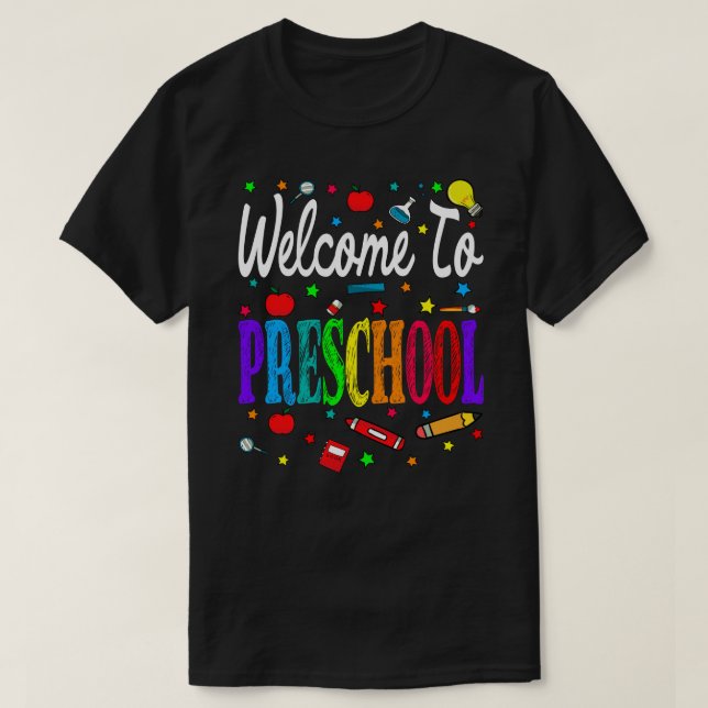 Camiseta Bienvenidos A La Escuela Preescolar De Vuelta A La (Diseño del anverso)