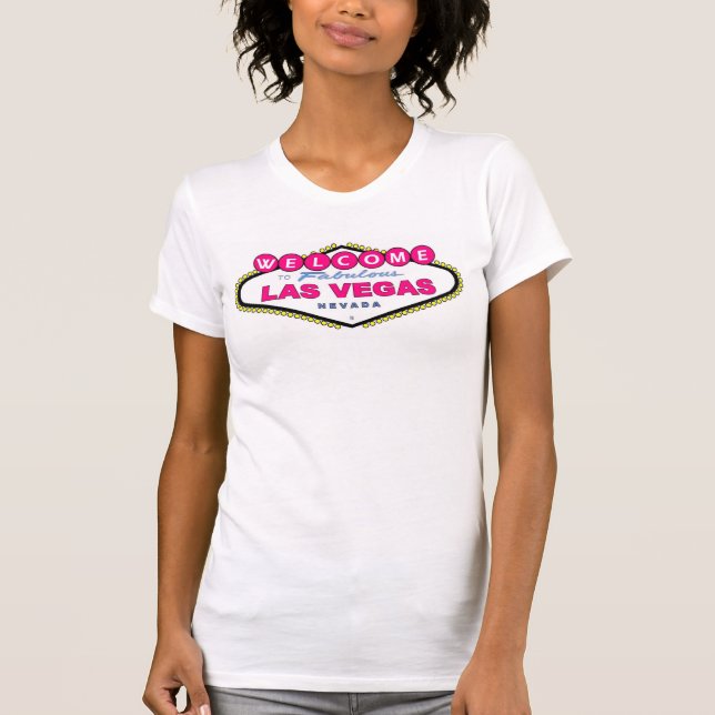 Camiseta Bienvenidos a la fabulosa mujer de Las Vegas (Anverso)