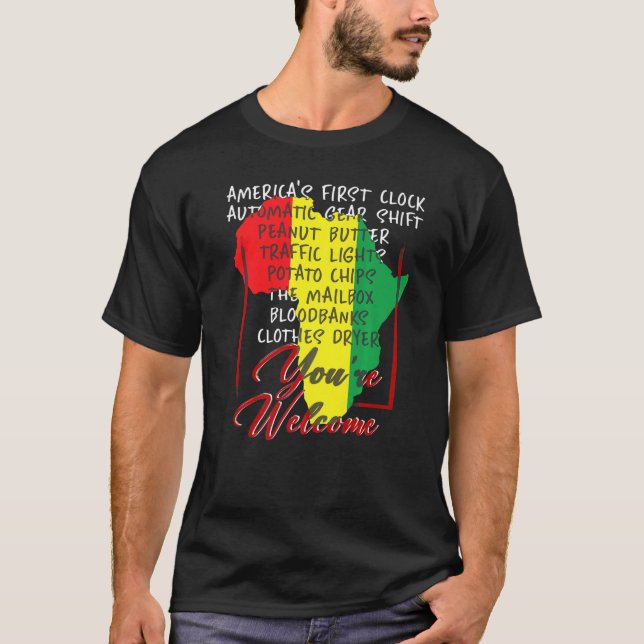 Camiseta Bienvenidos a la Historia Negra Orgullo América Af (Anverso)