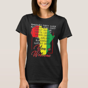 Camiseta Bienvenidos a la Historia Negra Orgullo América Af