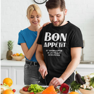 Camiseta Bienvenidos a la mesa de mi chef francés por un g