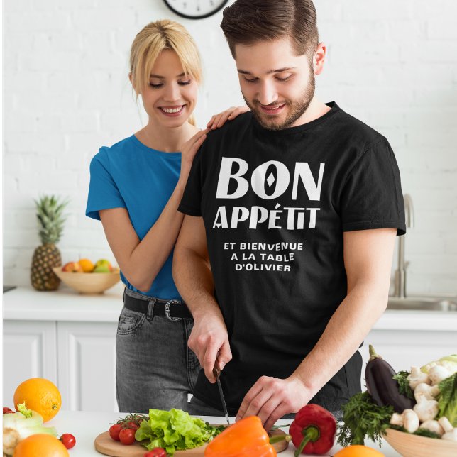 Camiseta Bienvenidos a la mesa de mi chef francés por un gr (Subido por el creador)