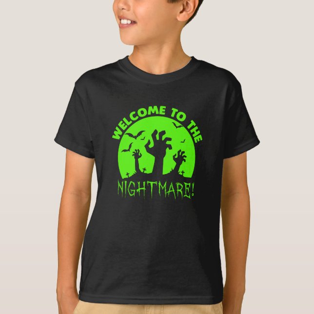 Camiseta Bienvenidos a la Noche Verde de Halloween (Anverso)