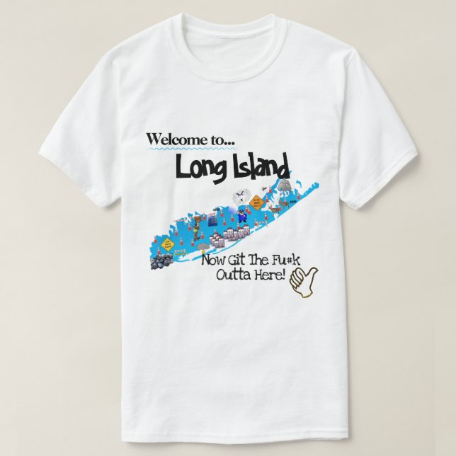 Camiseta Bienvenidos a Long Island (Diseño del anverso)