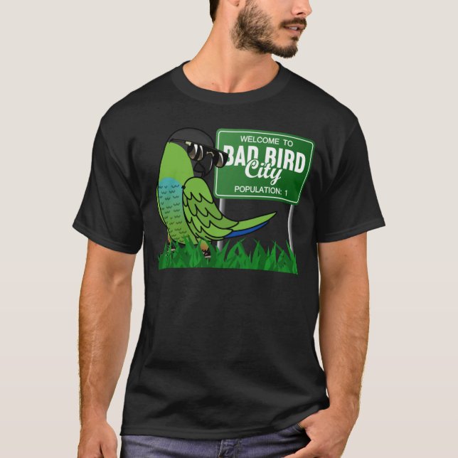 Camiseta Bienvenidos A Mala Ciudad De Aves En Nanday Conure (Anverso)