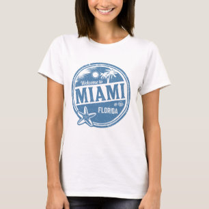 Camiseta Bienvenidos a Miami Florida - Viajes Retro Vintage