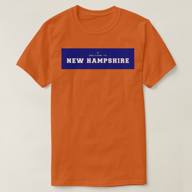 Camiseta Bienvenidos a New Hampshire (Diseño del anverso)