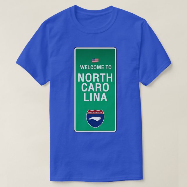 Camiseta Bienvenidos a North olina (Diseño del anverso)
