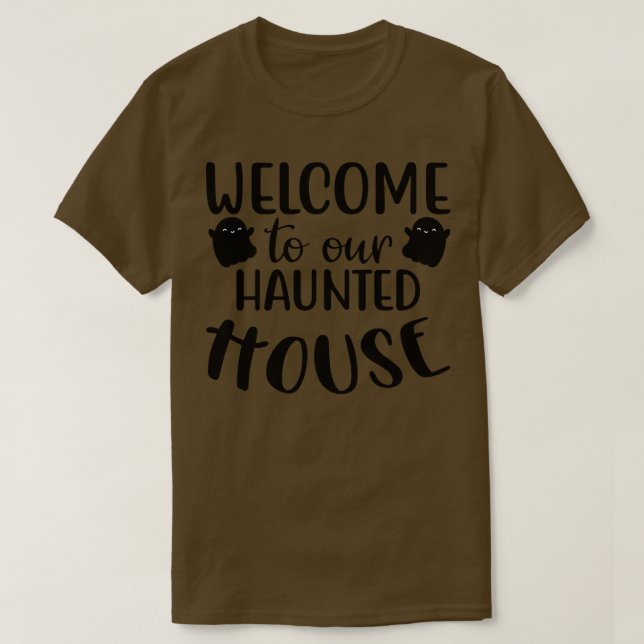 Camiseta Bienvenidos A Nuestra Halloween De Casa (Diseño del anverso)