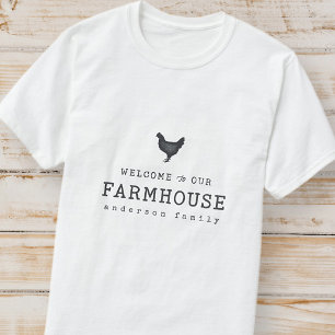 Camiseta Bienvenidos a nuestro campo de cultivo Pollo Rúst