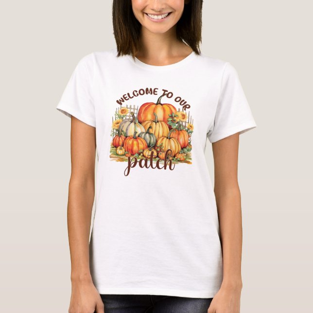 Camiseta Bienvenidos a nuestro parche - Acogedor parche de  (Anverso)
