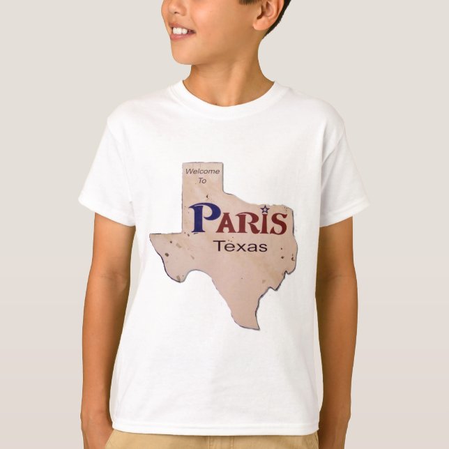 Camiseta Bienvenidos a París, Texas (Anverso)