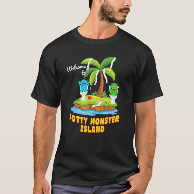 Camiseta Bienvenidos A Potty Monster Island (Anverso)