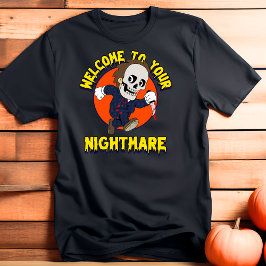 Camiseta Bienvenidos a su pesadilla Halloween de escaramuza