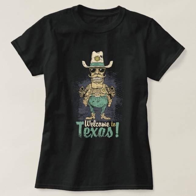 Camiseta Bienvenidos A Texas (Diseño del anverso)