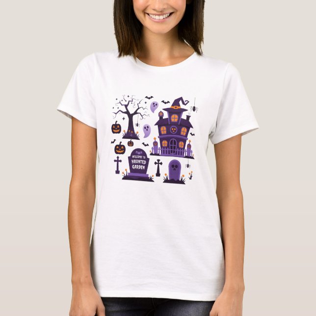 Camiseta Bienvenidos a un jardín embrujado (Anverso)