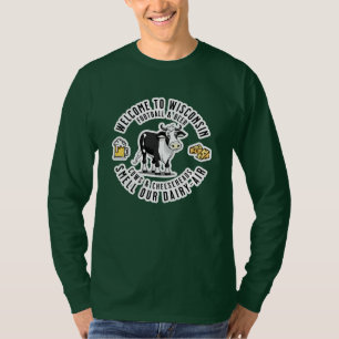 Camiseta Bienvenidos a Wisconsin, olores nuestro aire lácte