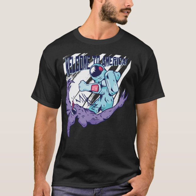 Camiseta Bienvenidos Al Astronauta Estadounidense (Anverso)