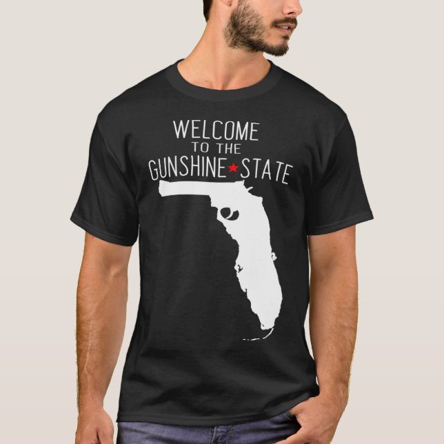 Camiseta Bienvenidos al estado de GUNSHINE, Florida (Anverso)