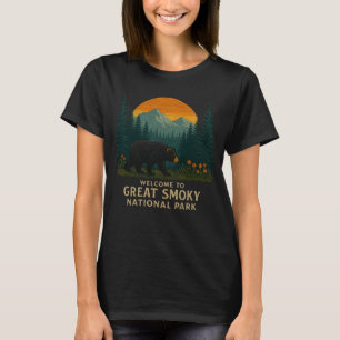 Camiseta Bienvenidos al parque Embroidery Great Smoky Mount
