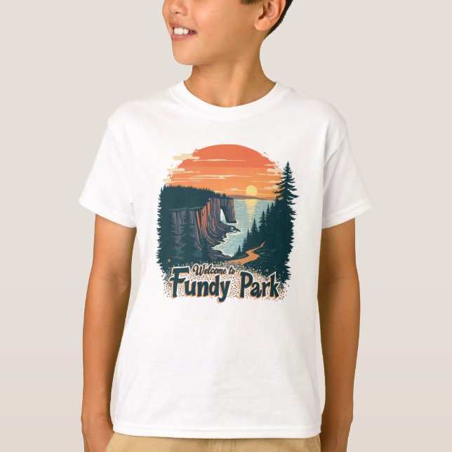 Camiseta Bienvenidos al Parque Nacional Canadiense Fundy (Anverso)