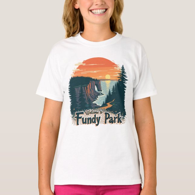 Camiseta Bienvenidos al Parque Nacional Canadiense Fundy (Anverso)