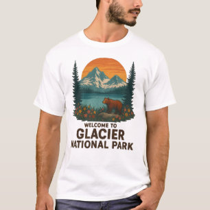 Camiseta Bienvenidos al Parque Nacional del Glaciar Embroid