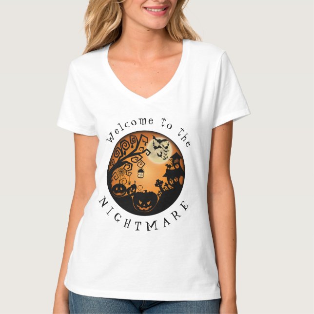 Camiseta Bienvenidos al Personalizado de la Calabaza de Hal (Anverso)