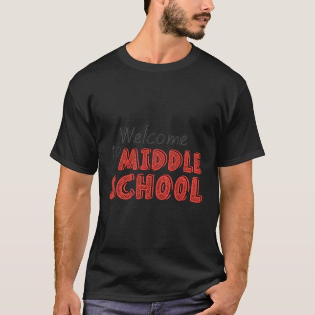 Camiseta Bienvenidos Al Primer Día De La Escuela Secundaria (Anverso)