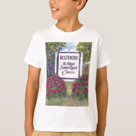 Camiseta Bienvenidos al Rótulo Wolfeboro NH