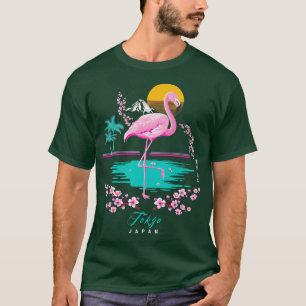 Camiseta Bienvenidos al Tokyo Japan Flamingo Sakura Love De
