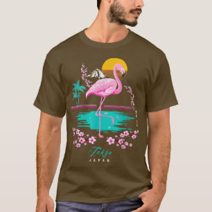 Camiseta Bienvenidos al Tokyo Japan Flamingo Sakura Love De