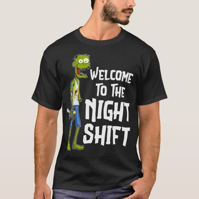 Camiseta Bienvenidos Al Turno De Noche (Anverso)