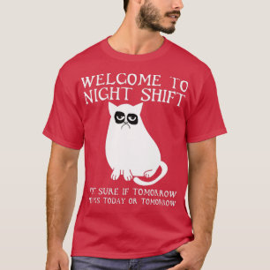 Camiseta Bienvenidos Al Turno De Noche Divertido