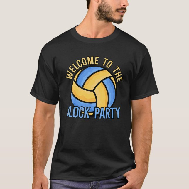 Camiseta Bienvenidos Al Voleibol Fiesta De Bloques (Anverso)