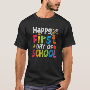 Camiseta Bienvenidos De Nuevo A La Escuela Feliz Primer Día