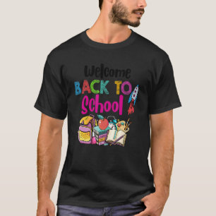 Camiseta Bienvenidos De Nuevo A La Escuela Feliz Primer Día