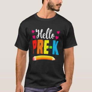 Camiseta Bienvenidos De Nuevo A La Escuela Hola Previo A La