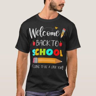 Camiseta Bienvenidos de nuevo a la escuela maestros estudia