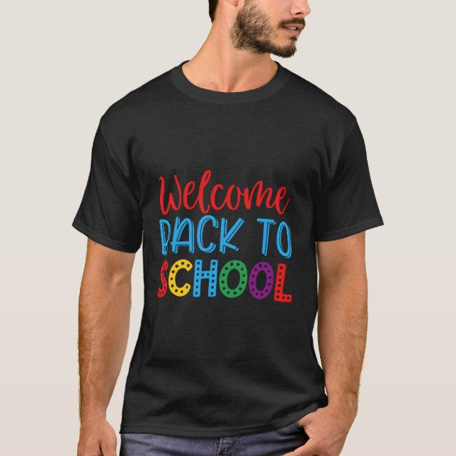 Camiseta Bienvenidos De Nuevo A Los Estudiantes Escolares (Anverso)