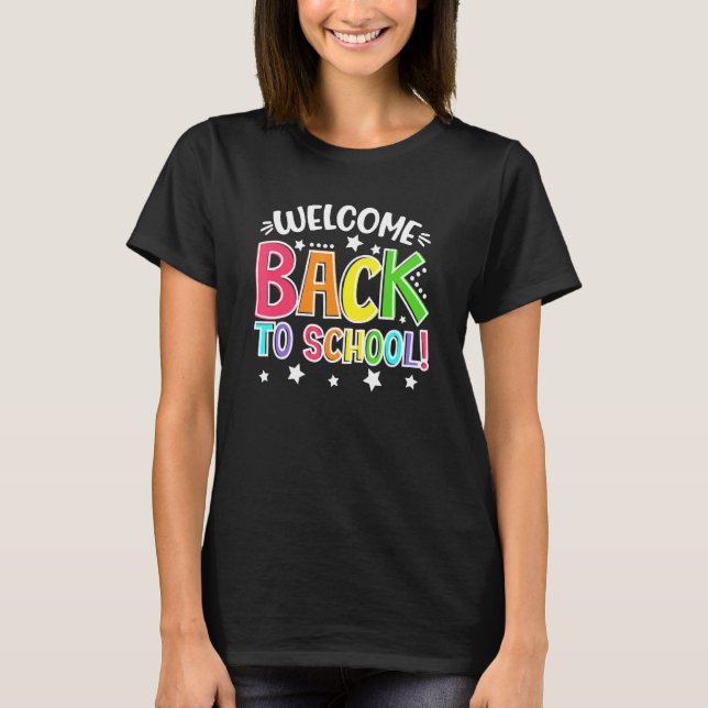 Camiseta Bienvenidos De Nuevo A Los Profesores Escolares Es (Anverso)