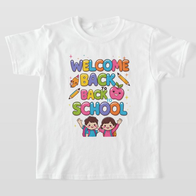 Camiseta BIENVENIDOS DE VUELTA A LA ESCUELA - Niños colorid (Distribución)