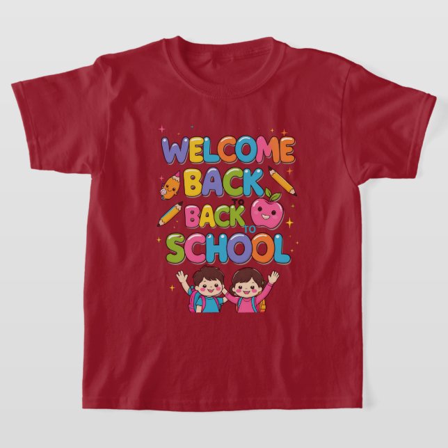 Camiseta BIENVENIDOS DE VUELTA A LA ESCUELA - Niños colorid (Distribución)