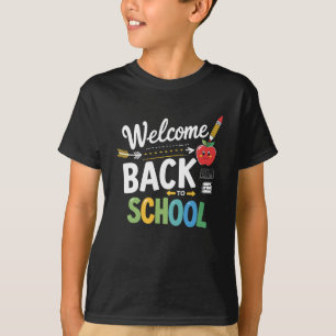 Camiseta Bienvenidos de vuelta a la escuela primer día de e