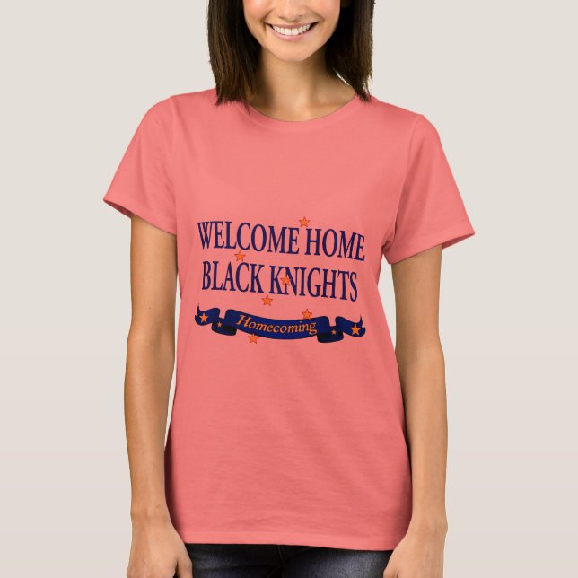 Camiseta Bienvenidos Hogar Caballeros Negros (Anverso)