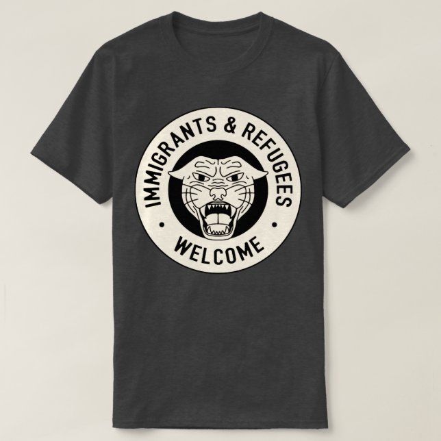 Camiseta Bienvenidos inmigrantes y refugiados (Diseño del anverso)