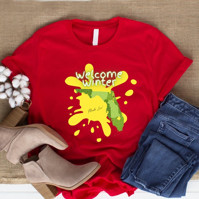 Camiseta Bienvenidos Invierno Gracioso Residente Florida Sn (Subido por el creador)