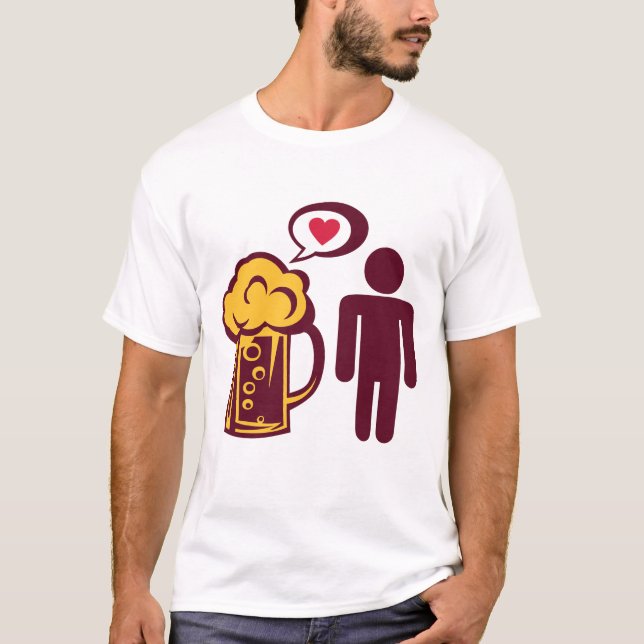 Camiseta biere alcool aime love personnage boire (Anverso)