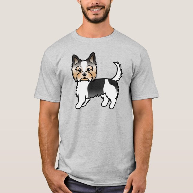 Camiseta Biewer Terrier Yorkshire Terrier Perro de Dibujos  (Anverso)